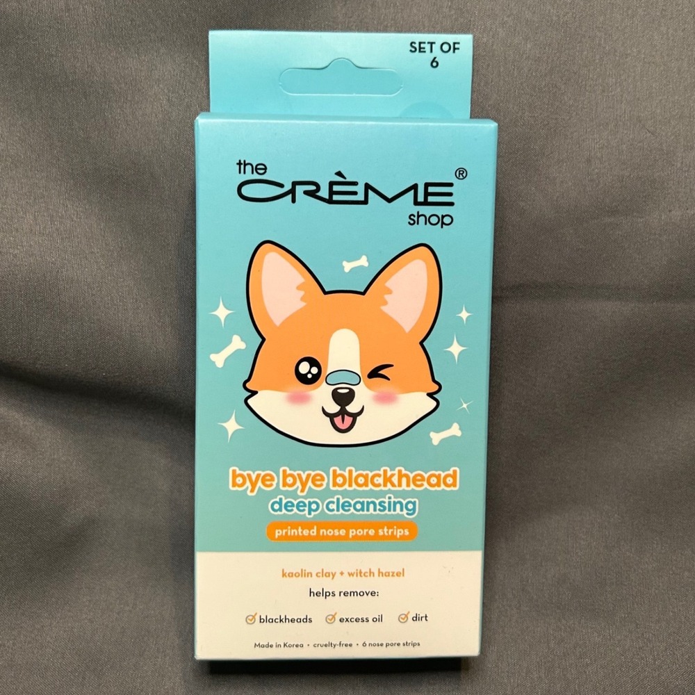 The Creme Shop Bye Bye Blackhead Deep Cleansing Corgi Nose Pore Strips Set of 6